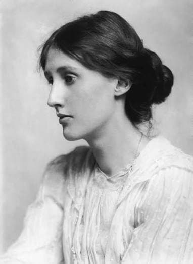 black and white photograph of Virginia Woolf