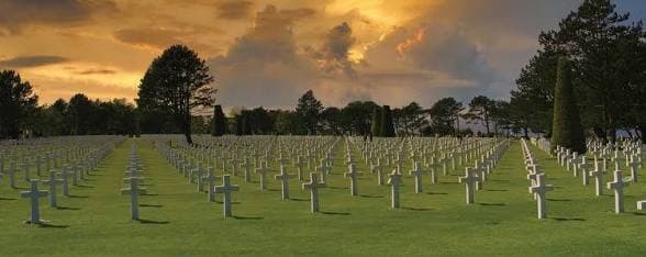 Normandy cemetery, French Book Club Tour